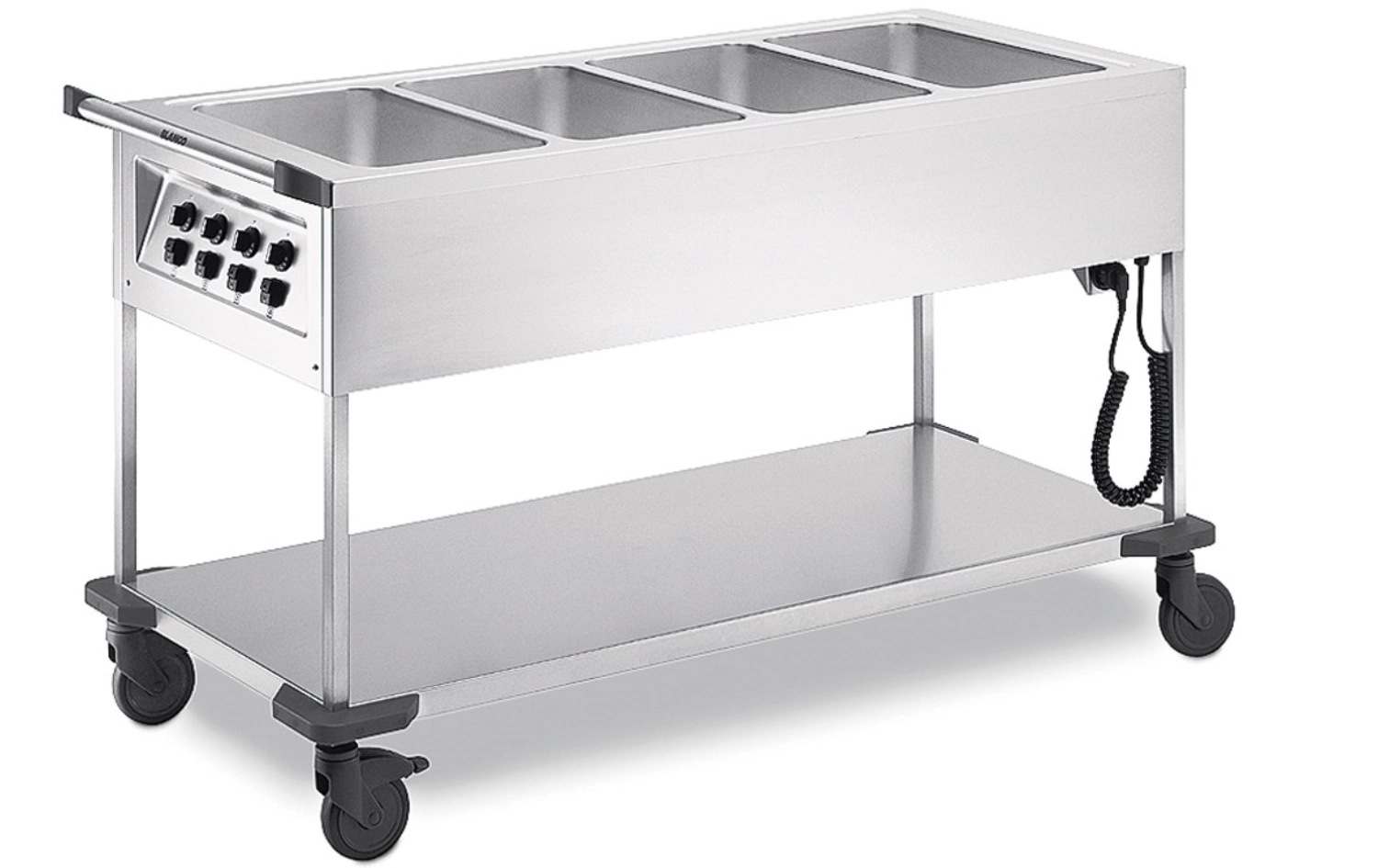 Chariot de distribution des repas SAW 4, 4 bacs individuels