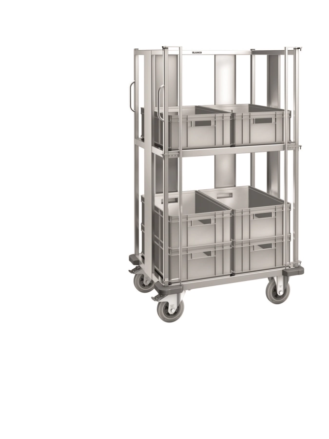 Transportwagen für Eurobehälter mit Stahlrollen verzinkt