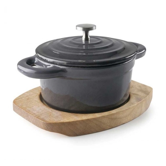 Magma Bratentopf rund grau mit Deckel D10cm H5cm 0.2lt