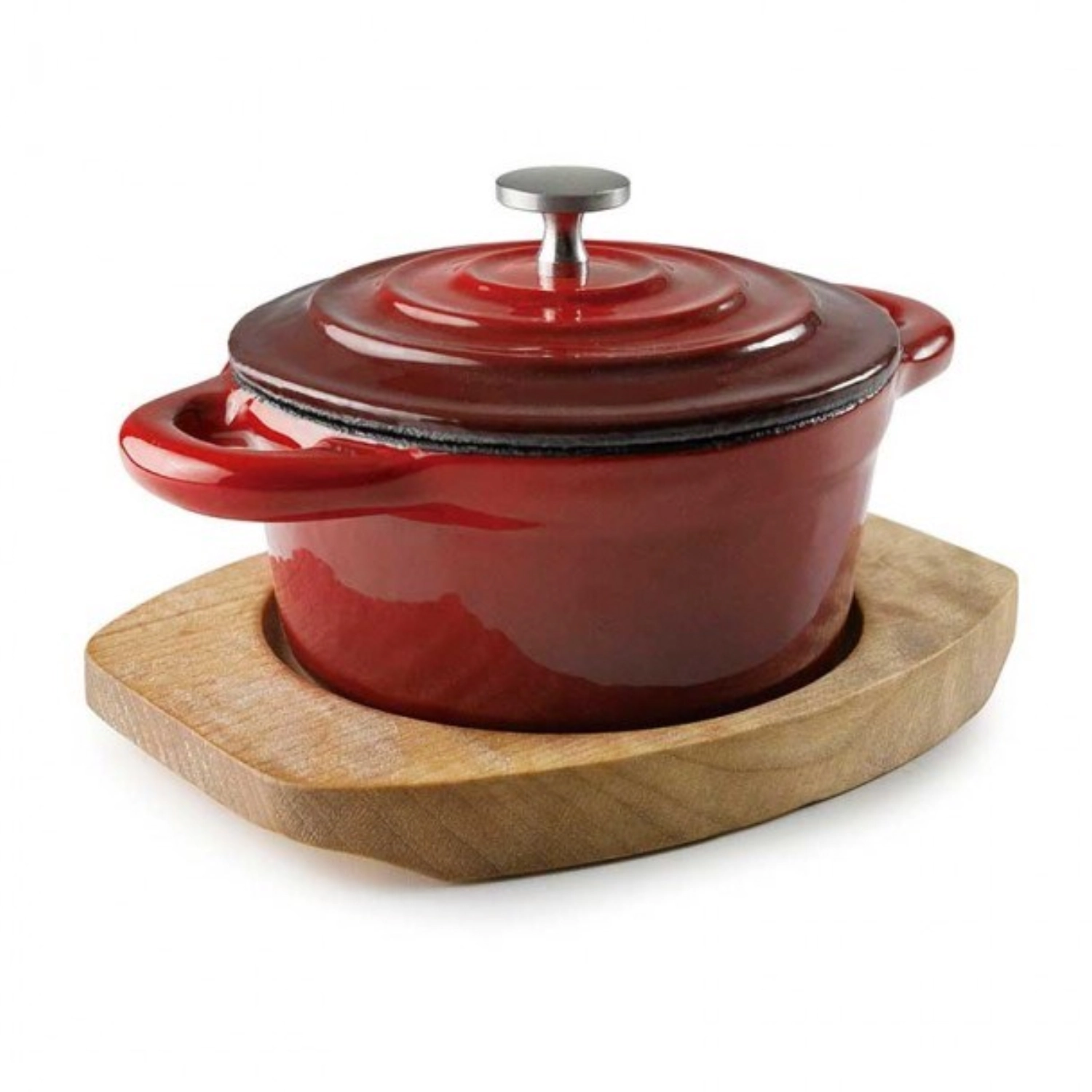 Plat rond magma a/couvercle red d.10cm
