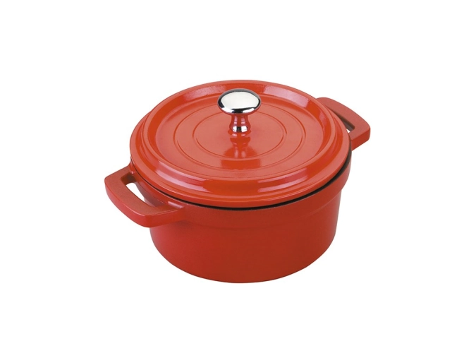 Bratentopf Mini rot mit Deckel D10cm H5cm 0.24lt