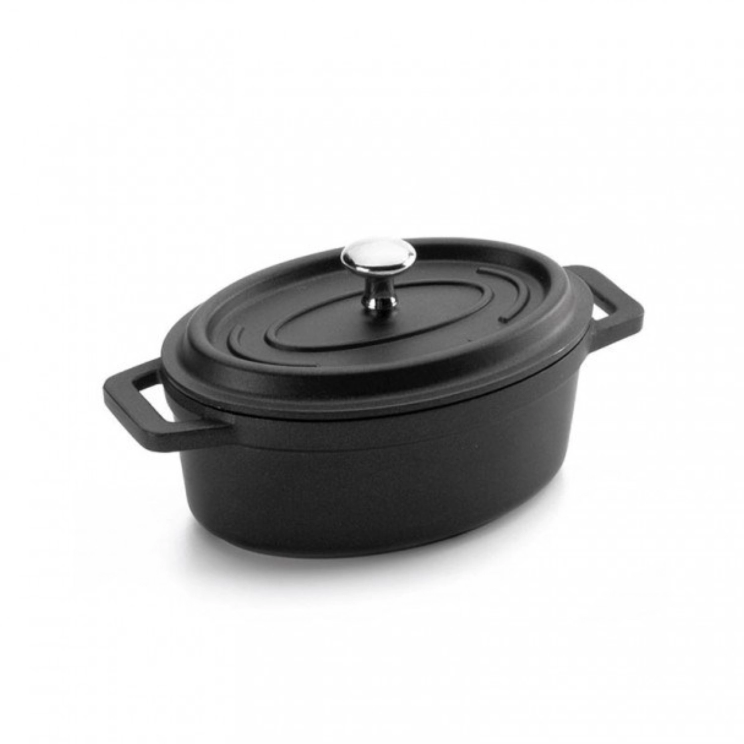 Faitout noire en alumin.fondu 12x8.5 cm