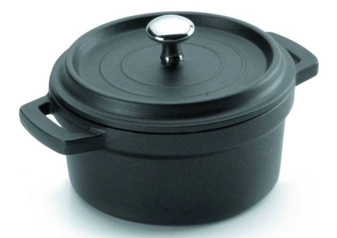Bratentopf Mini schwarz mit Deckel D14cm H7.5cm 0.9lt