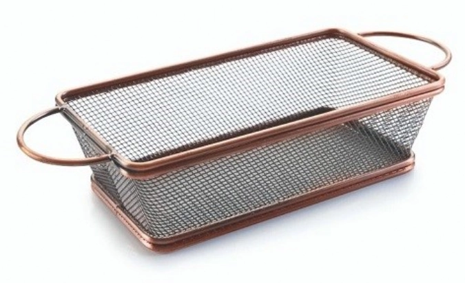 Korb rechteckig bronze 21x11x6cm mit 2 Griffen
