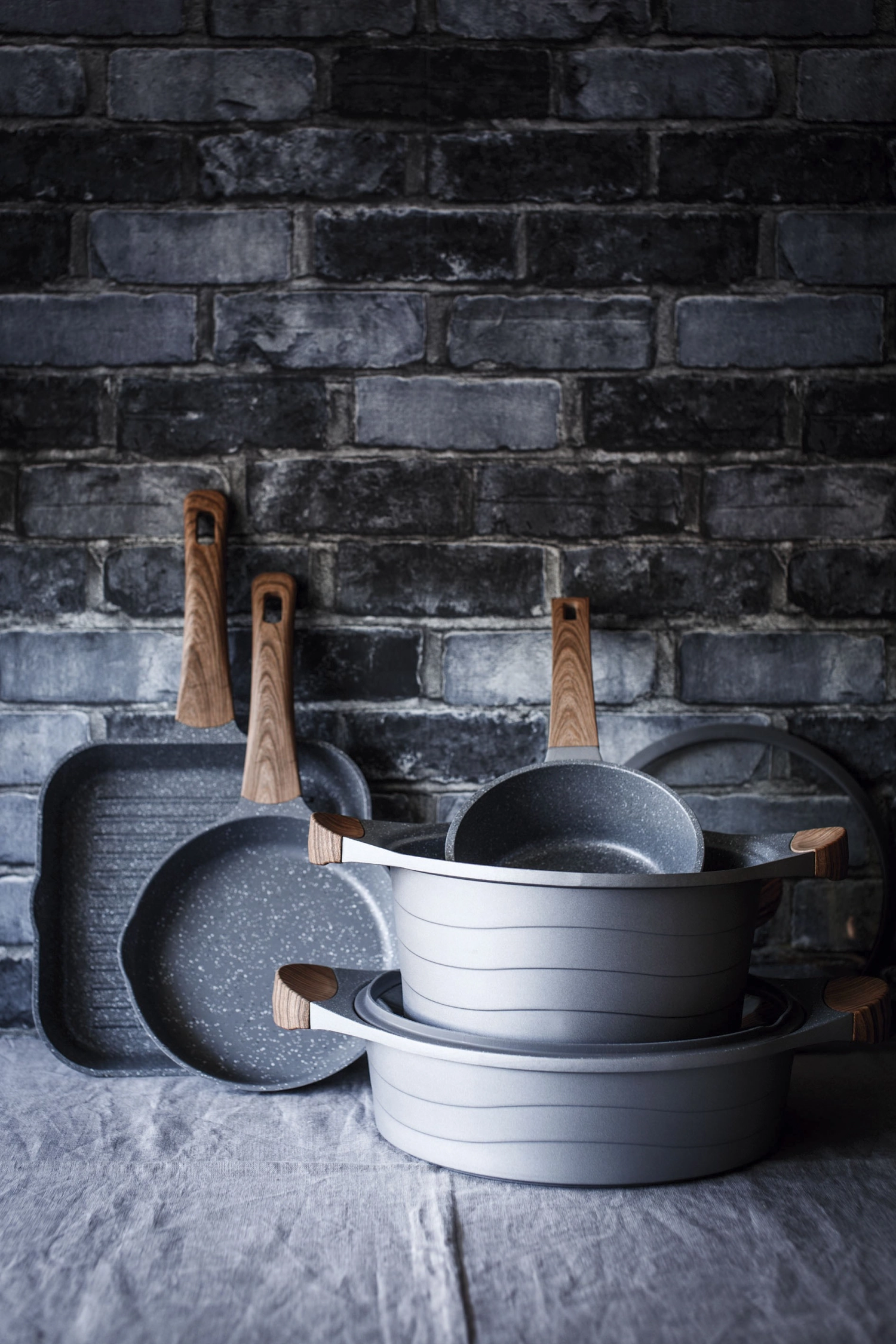 Stilo Cocotte a. couvercle en verre Fonte d'alu 24cm