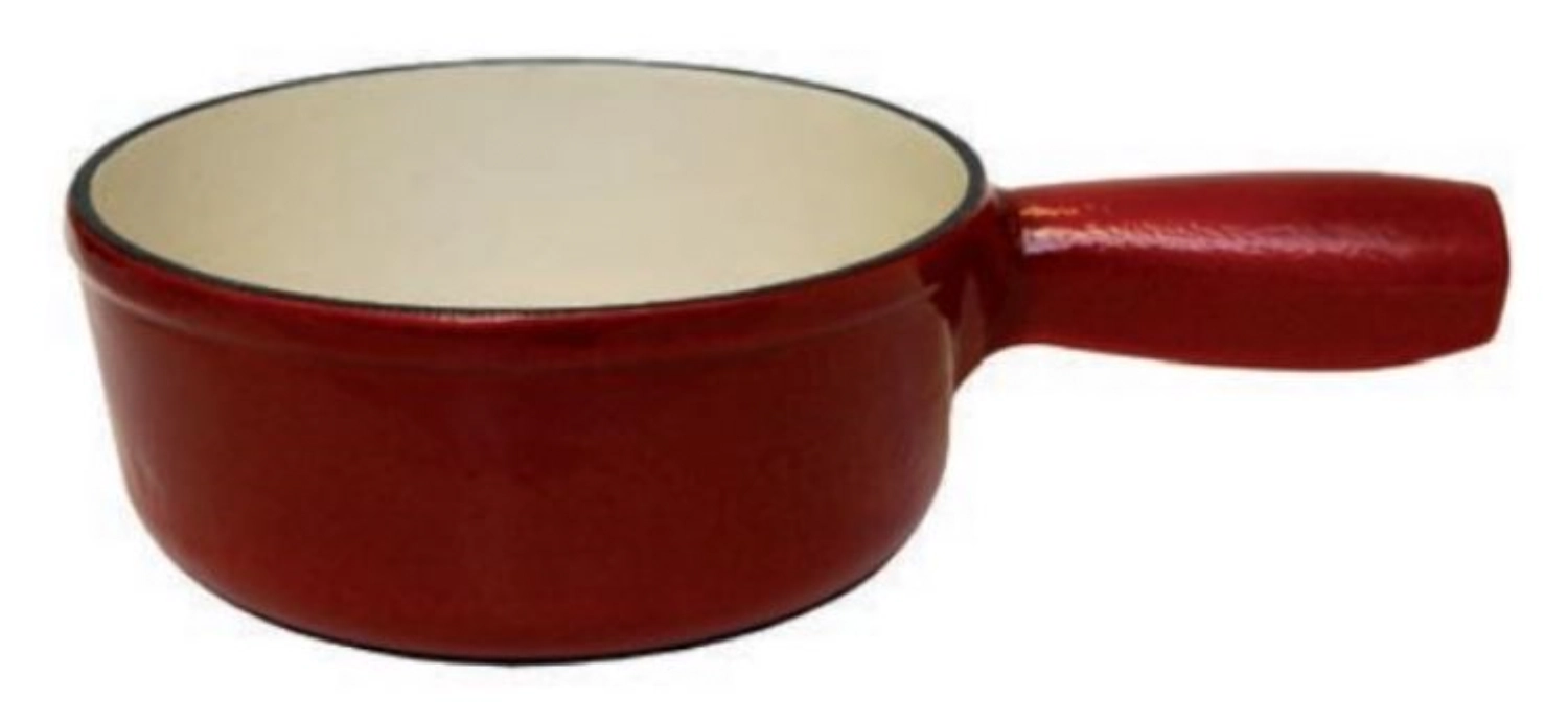 Caquelon fonte ø21cm rouge/bl.