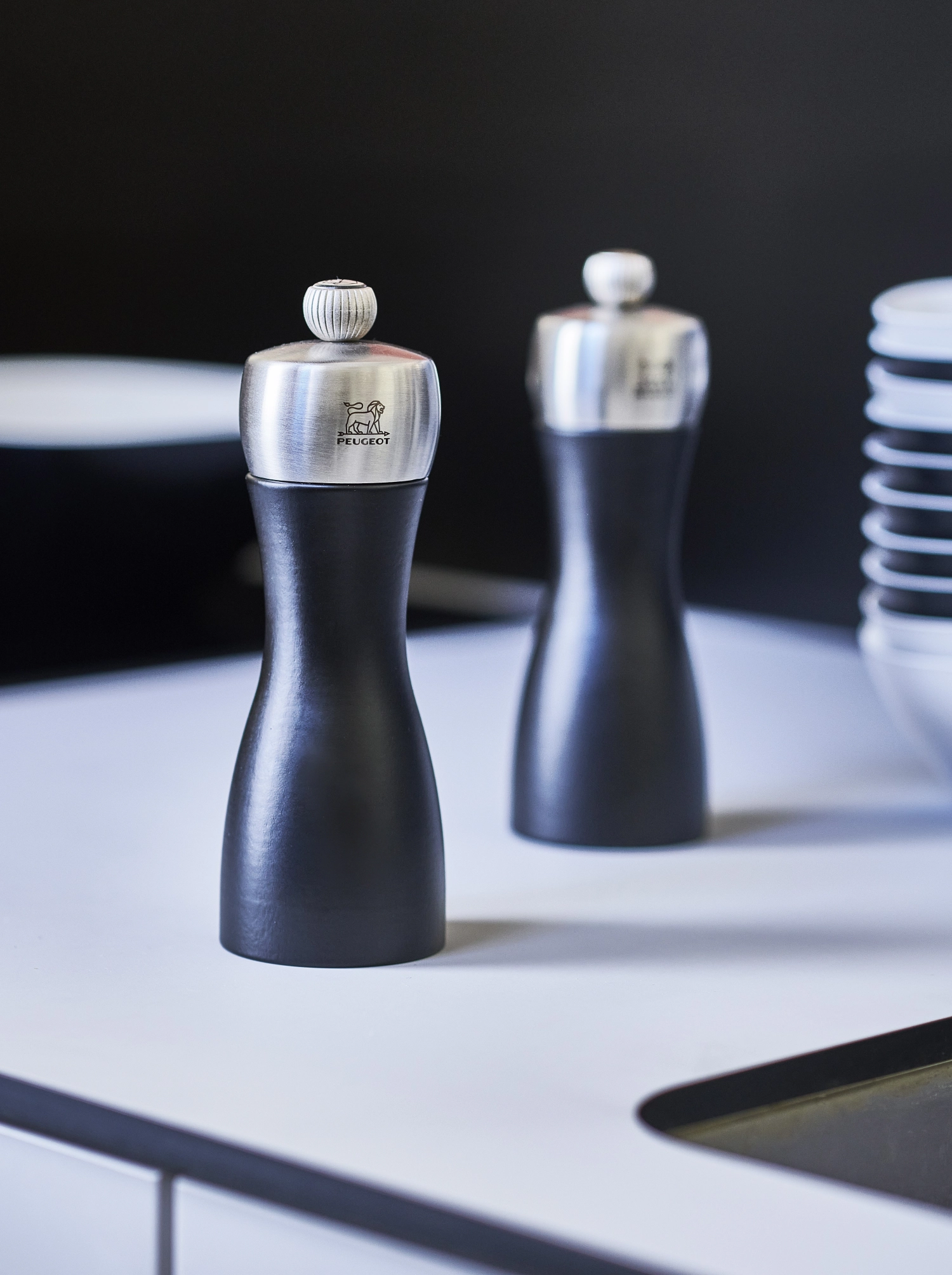 Fidji mp 15cm inox/noir mat