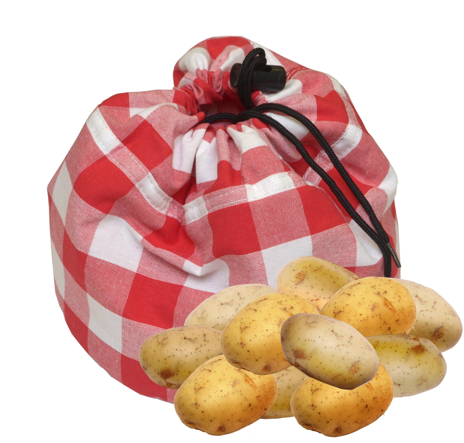 Sac patates rge vichy 19x21cm