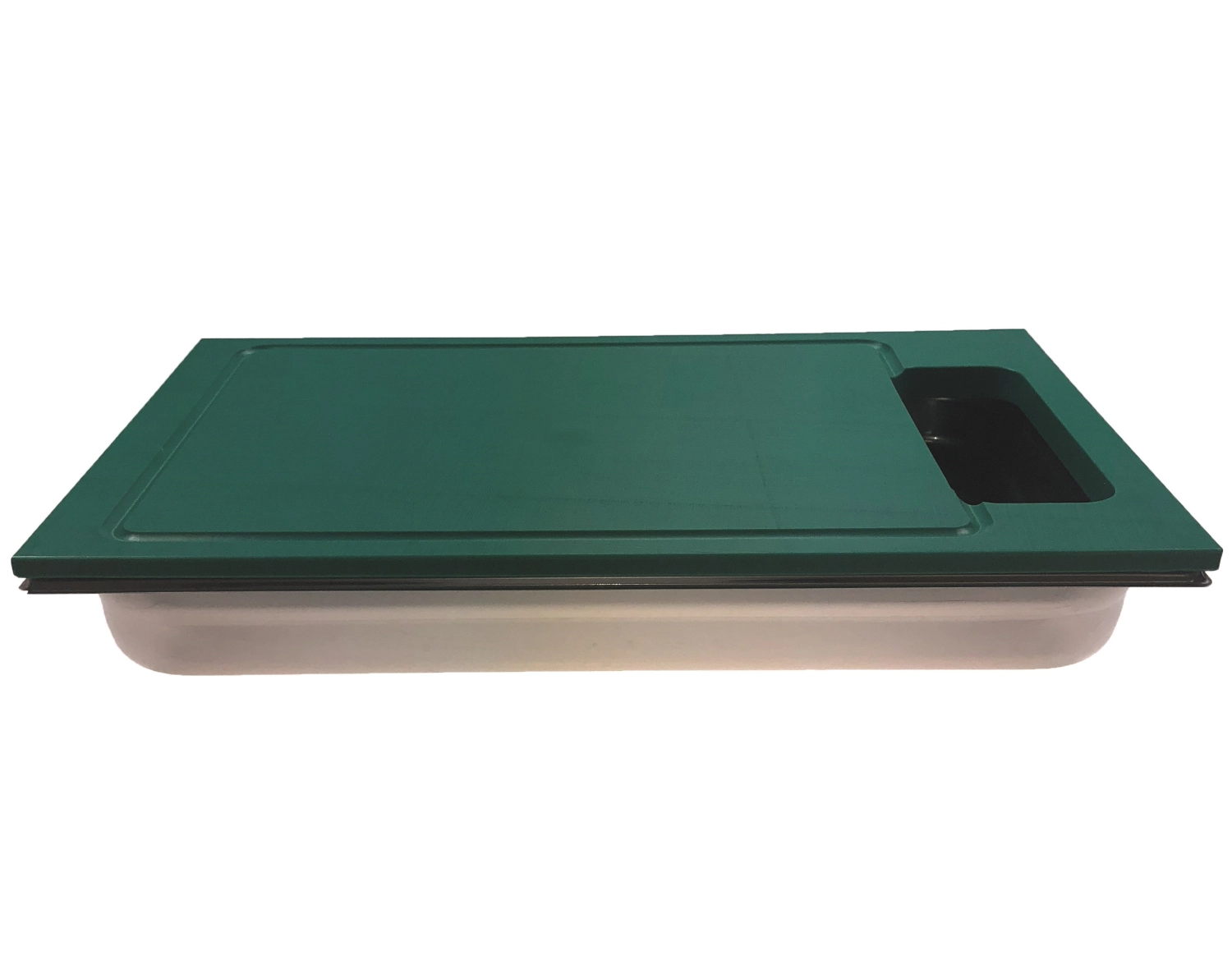 Planche à découper verte s'adapte au bac gn 1/1 avec encoche