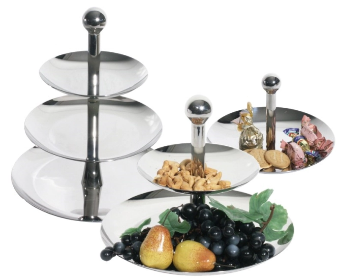 Étagère à coupelles 2 niveaux, coupelles 27/16.5cm, 22cm