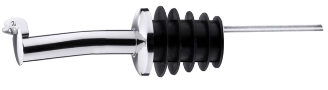 Flaschenausgiesser 12 cm Pfropfen mit Luftrohr und Kläppchen