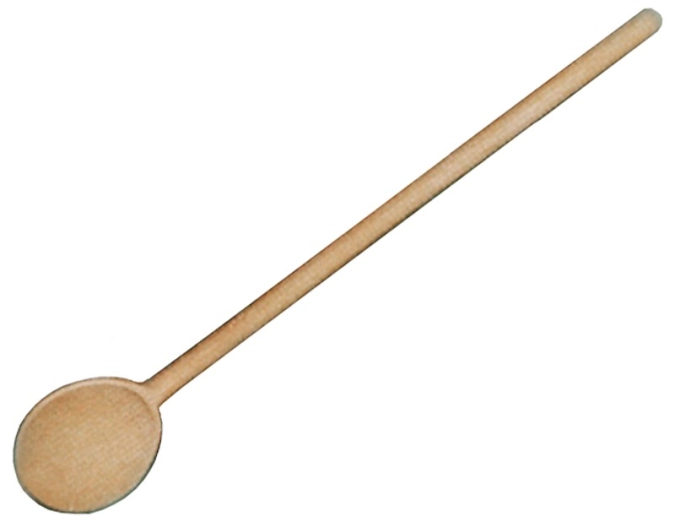 Cuillère de cuisine en bois de hêtre, ronde 30 cm