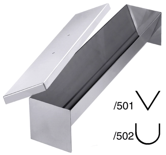 Pastetenform dreieck, spitz, 50x10x9cm, mit Deckel