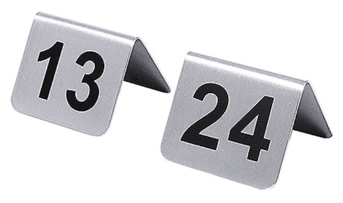 Plaques de numérotation de table 13-24