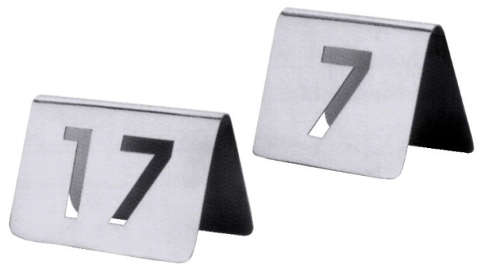 Plaque de numérotation de table 61-72 a. chiffres découpés