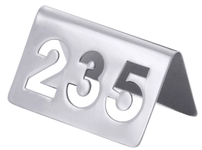 Plaque de numérotation de table à trois chiffres avec chiffr