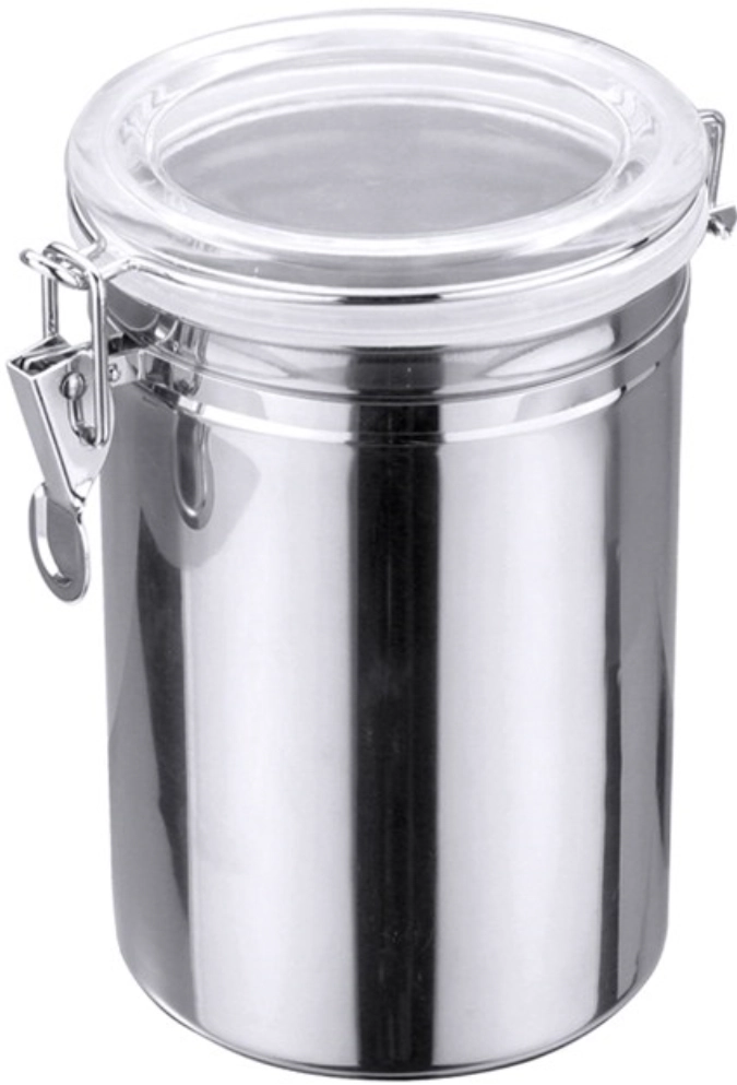 Boîte à provisions 1 l, acier inoxydable 18/10 avec couvercl