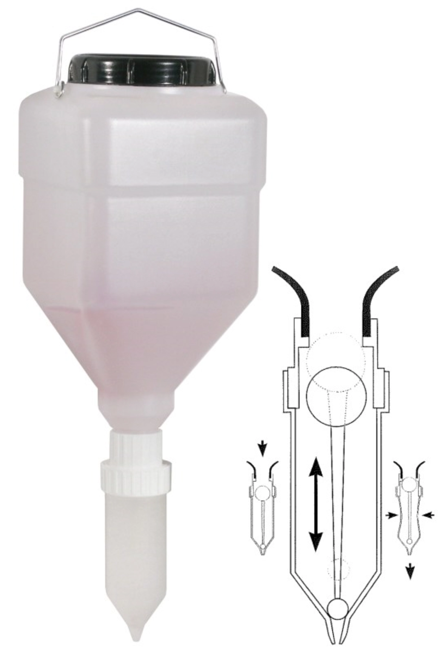 Distributeur « Vache à sauce », contenu 5.5 lt.