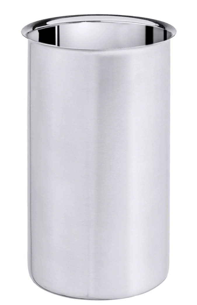 Löffel-/Trinkhalmbecher 14cm, aussen seidenmatt 18/10