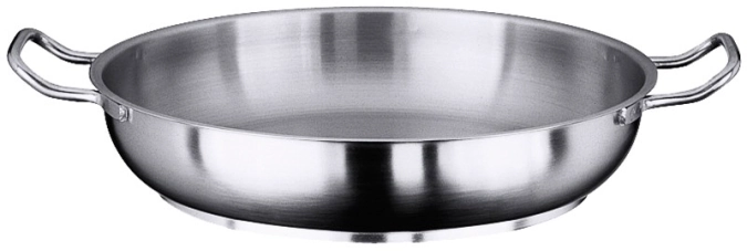 Paellapfanne 46 cm, tief mit zwei Griffen