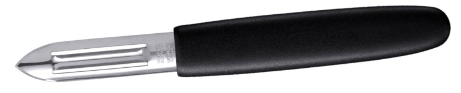 Sparschäler mit schwarzem Griff