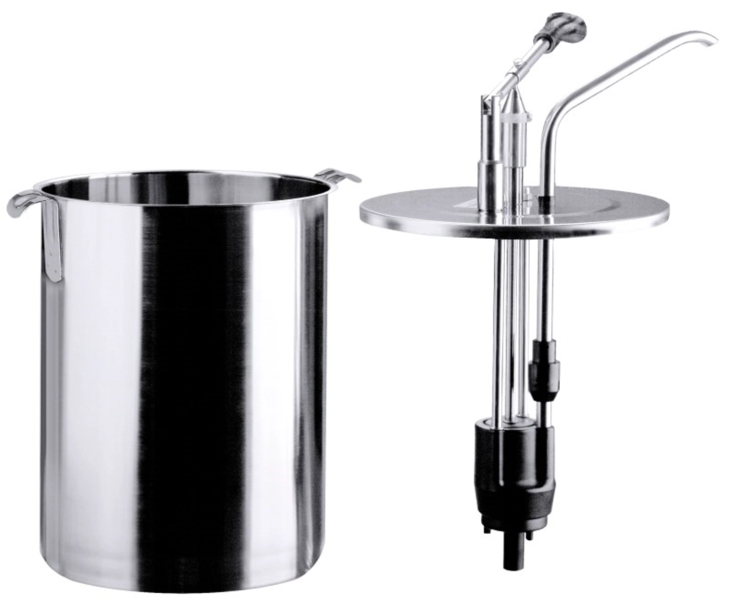 Dispenser rund 10 l mit Behälter