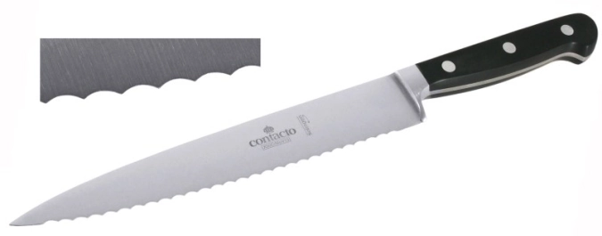 Couteau à jambon à lame ondulée 26cm