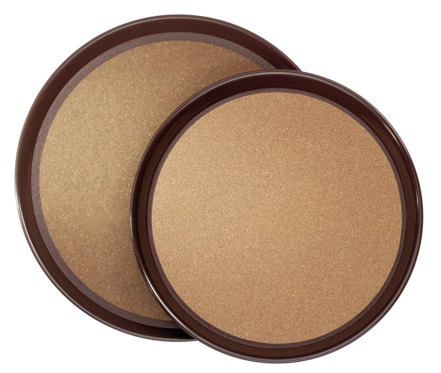 Tablett rund 32cm braun, rutschfest