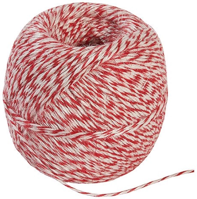Fil à saucisse 200m, rouge/blanc