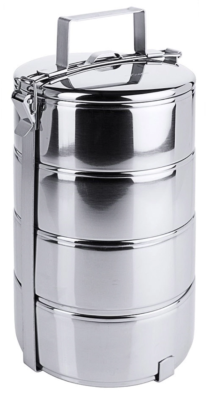 Porte-repas à étages 4 pièces,16 cm