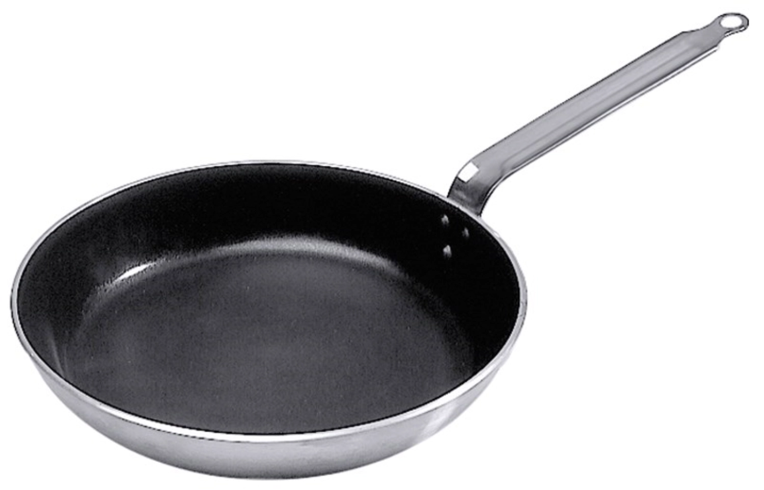 Poêle antiadhésive 36cm, alu, a. poignée en acier inoxydable