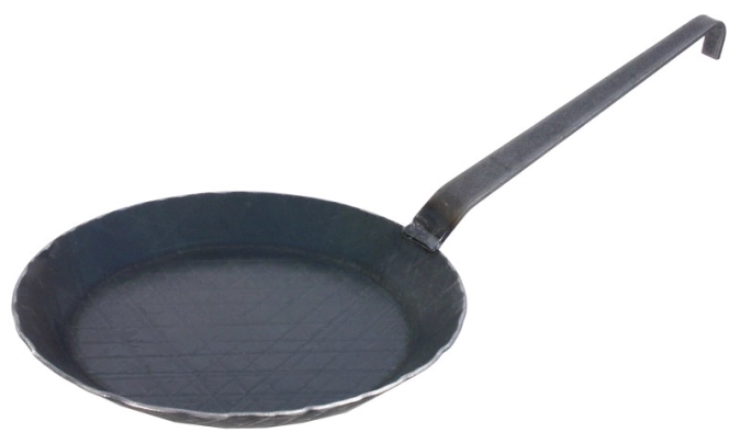Brat- und Servierpfanne 28 cm aus kaltgeschmiedetem Eisen