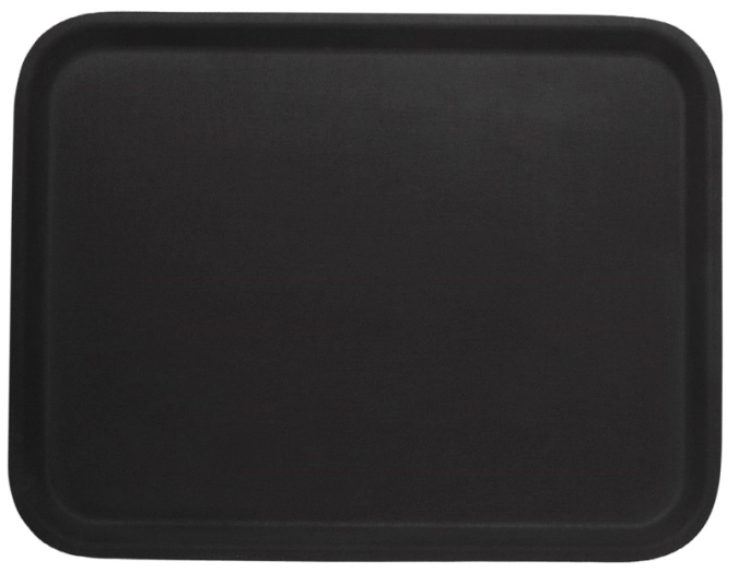 Plateau, rectangulaire, antidérapant 36x46cm, noir