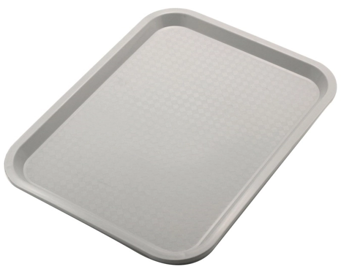 Plateau de service rectangulaire, gris, 45x35 cm