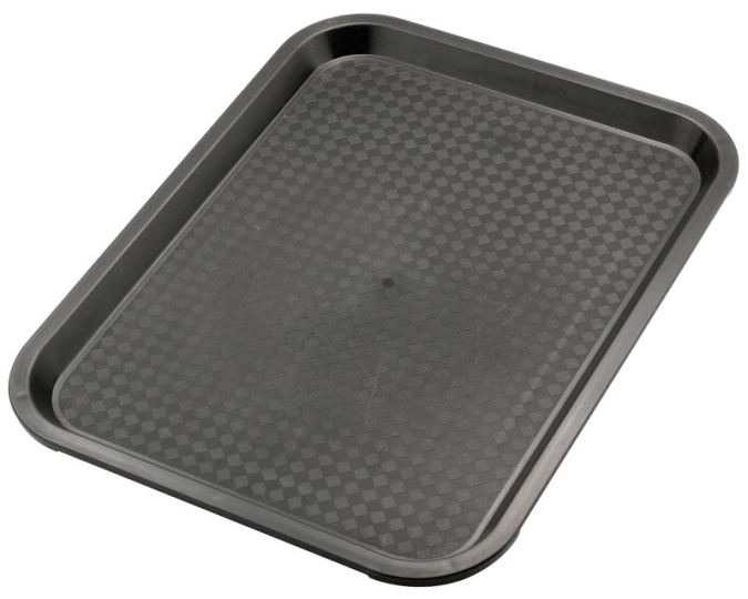 Plateau de service rectangulaire, noir, 45x35 cm