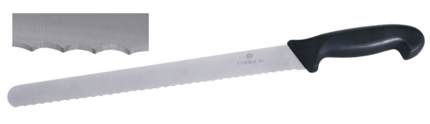 Couteau à jambon à lame crantée