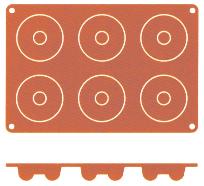 Tapis de cuisson en silicone Savarin, 7 cm