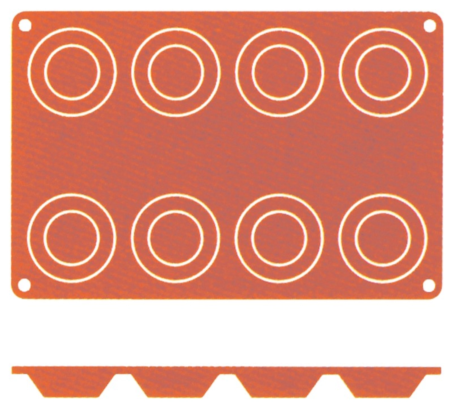 Tapis de cuisson en silicone Tartelette - 6 cm