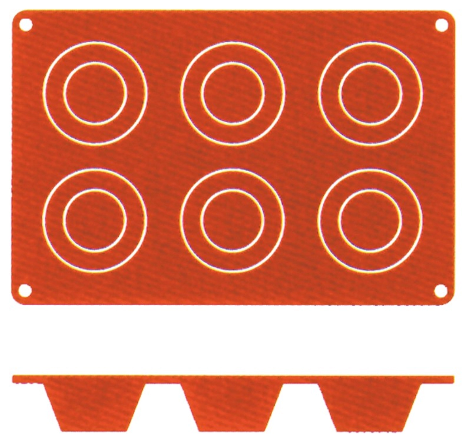 Tapis de cuisson en silicone Muffin, 7 cm