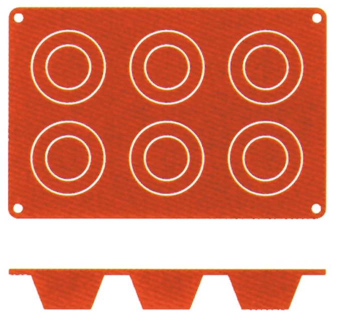 Tapis de cuisson en silicone Muffin, 7 cm