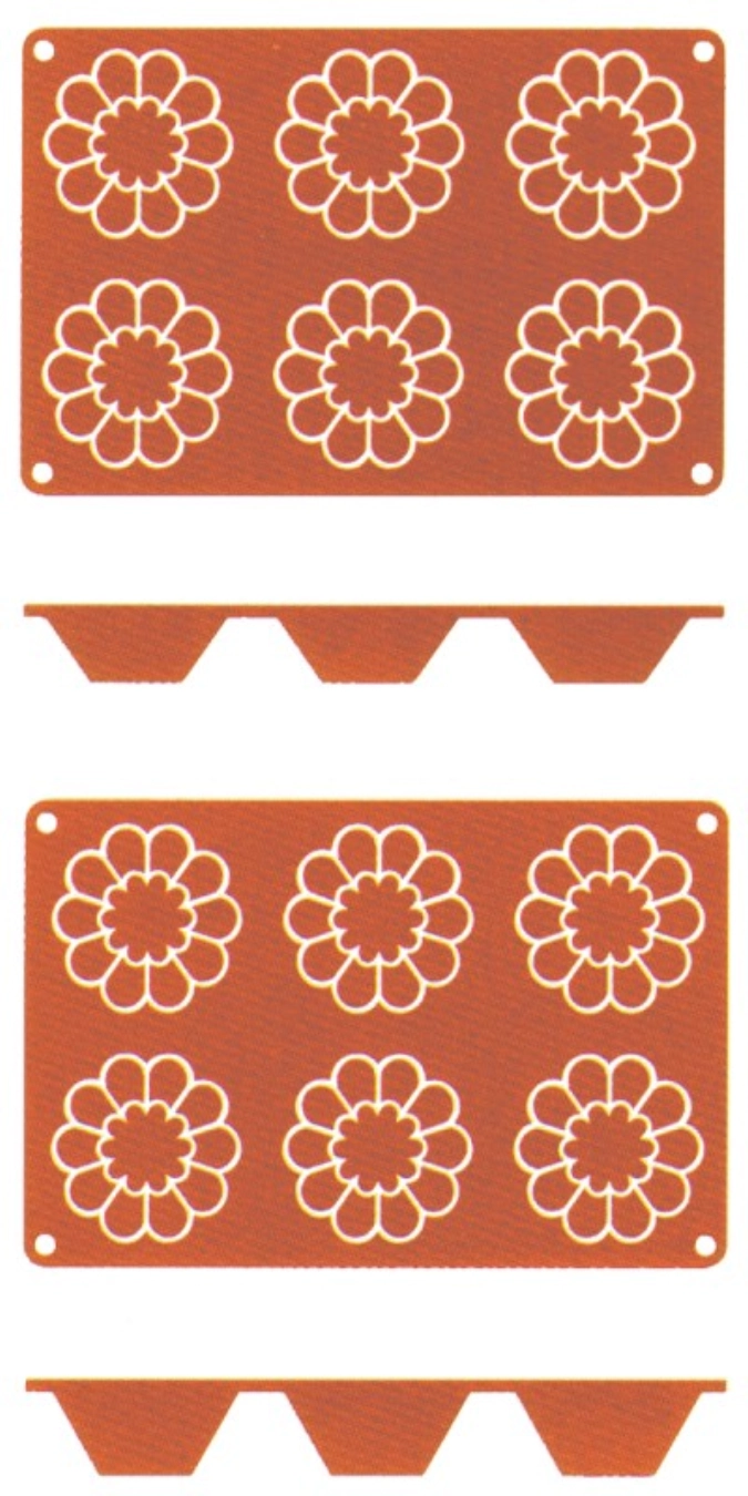 Tapis de cuisson en silicone Briochette, 8 cm, hauteur 3 cm