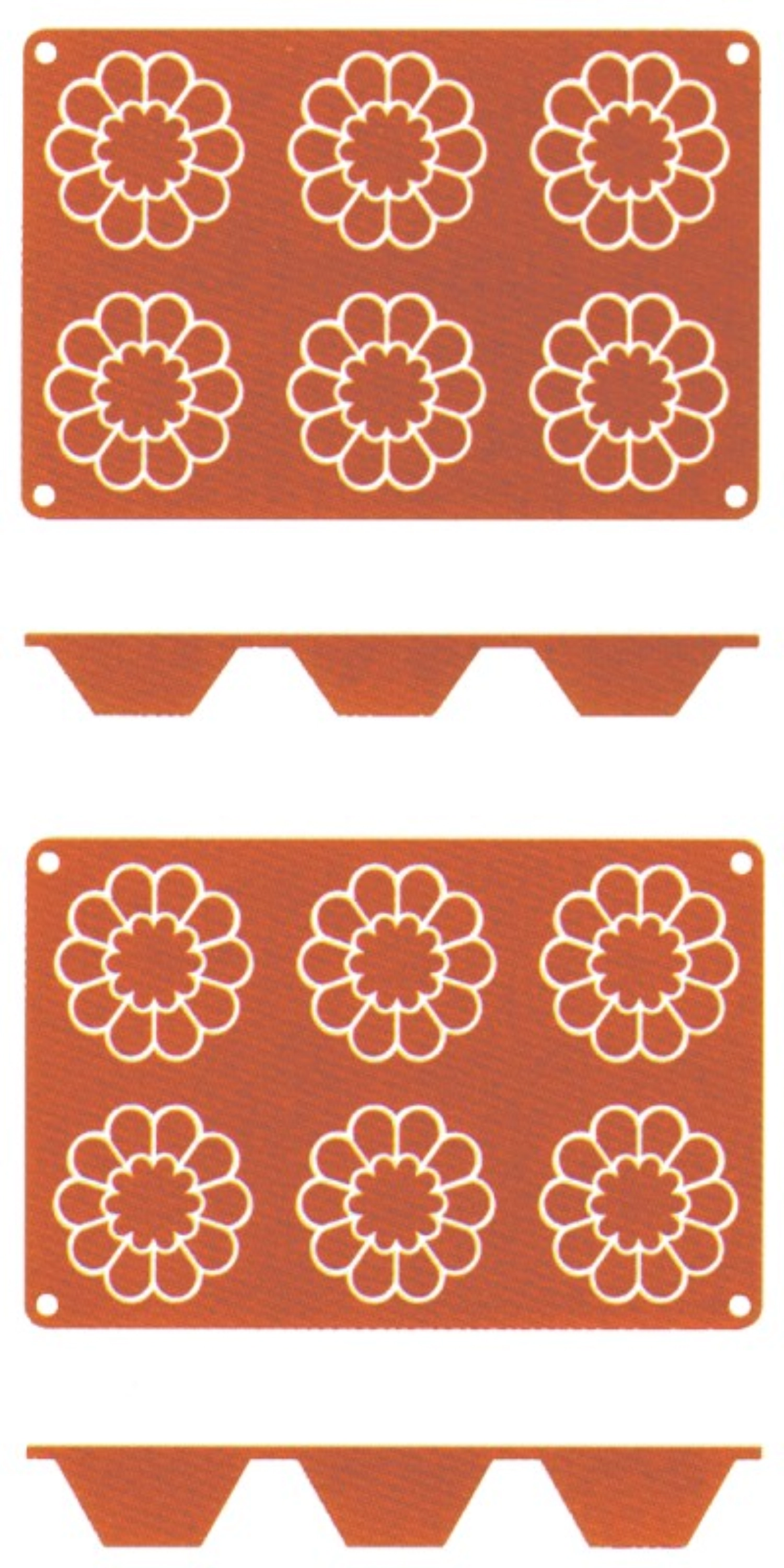 Tapis de cuisson silicone Briochette, 8 cm, hauteur 4 cm