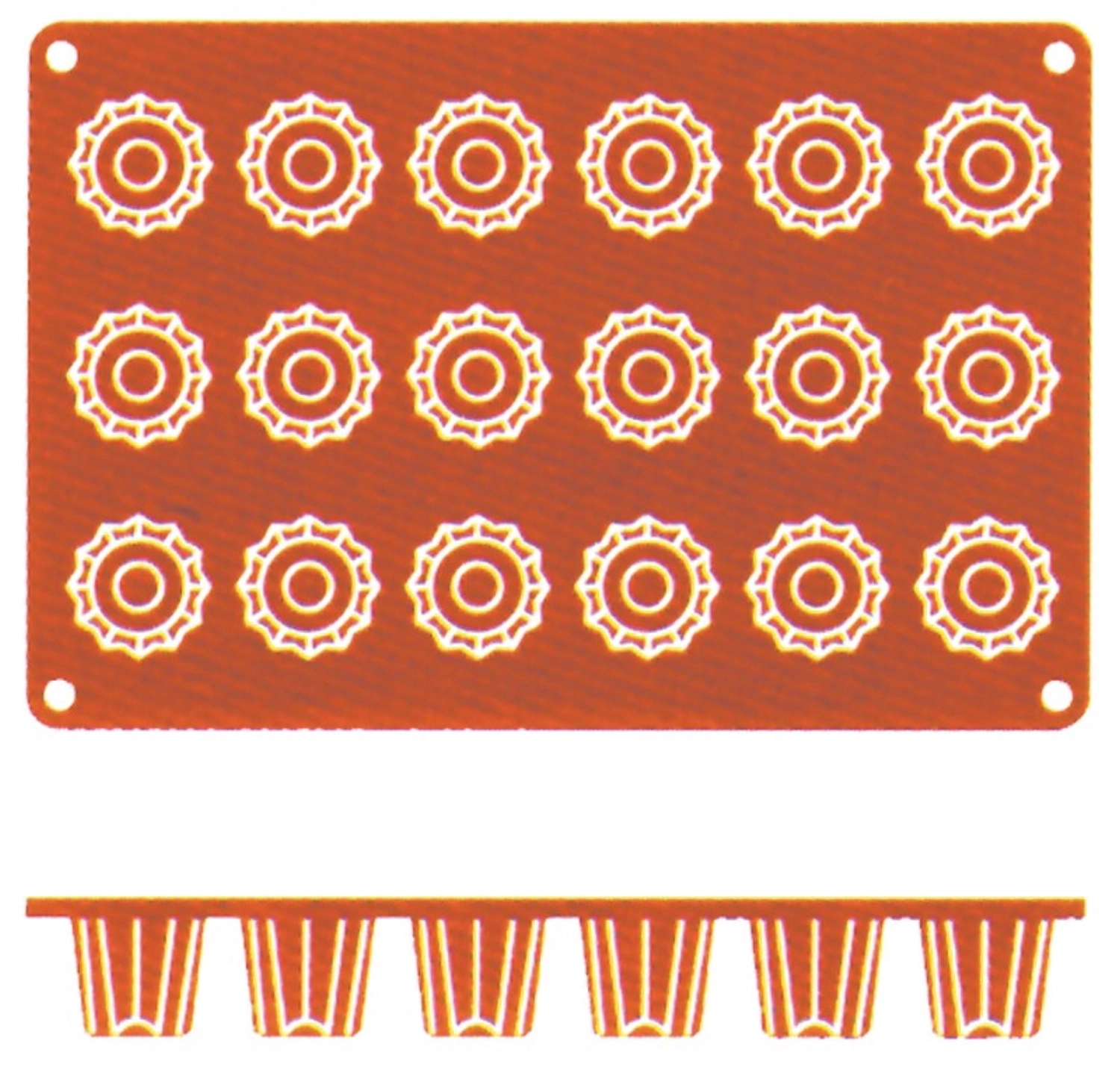 Tapis de cuisson en silicone Bordelaise, 3 cm