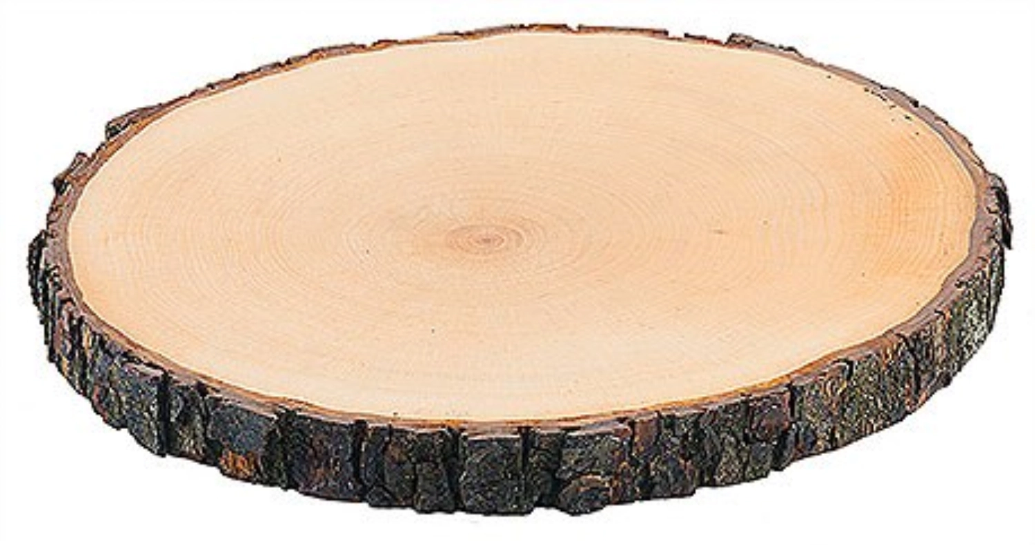 Rindenbrett rund ø20-22cm Dicke: 2cm, Esche lackiert