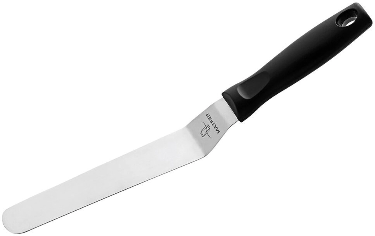Spatule coudee inox l 170 mm
