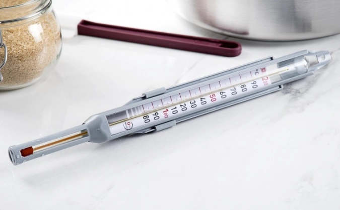 Zucker/Bratenthermometer +80°C-200°C L: 30cm,Kunststoffhülle