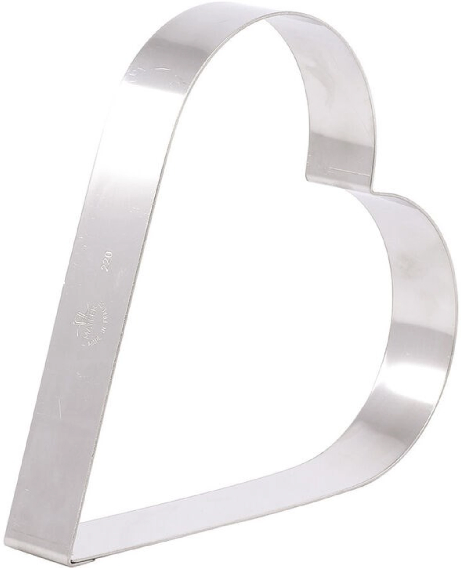 Dessertring Herz Edelstahl 220x35mm