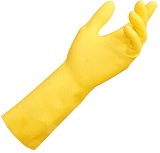 Gelbe Latex-Handschuhe Paar G.