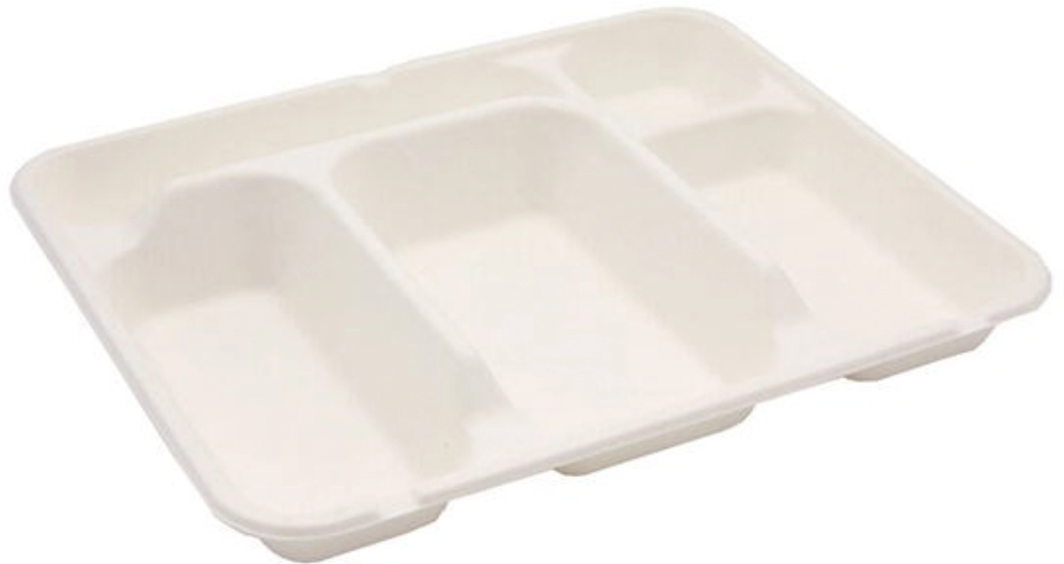 200 pièces Barquette à menu a. 5 compartiments 300x245x40mm