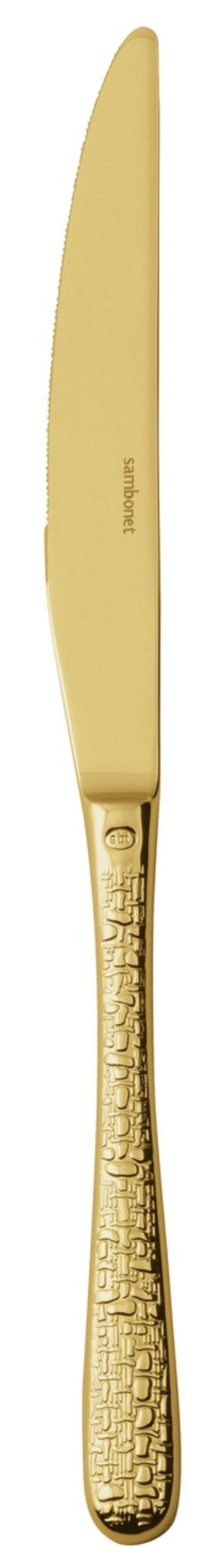 Venezia PVD Gold Tafelmesser Vollheft